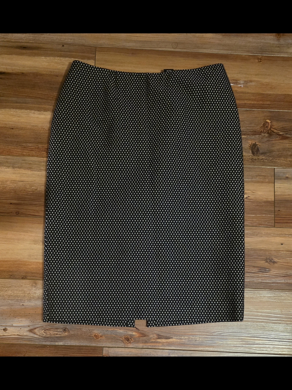 NWT Vintage Linda Allard Ellen Tracy Black White Geometric Pencil Skirt Size 6